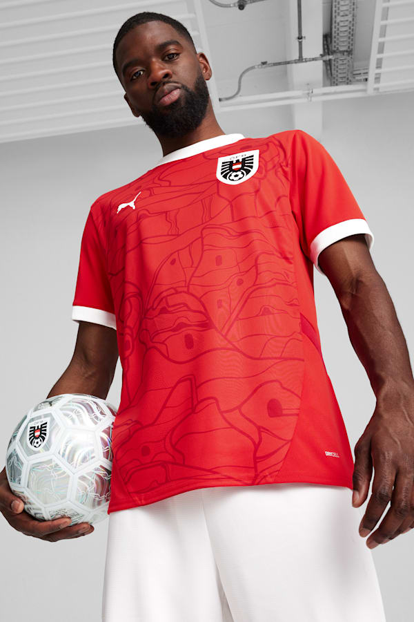 Austria 2024 Home Jersey Men, PUMA Red-Chili Pepper, extralarge