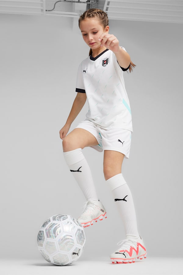Austria 2024 Away Jersey Youth, PUMA White-Electric Peppermint, extralarge