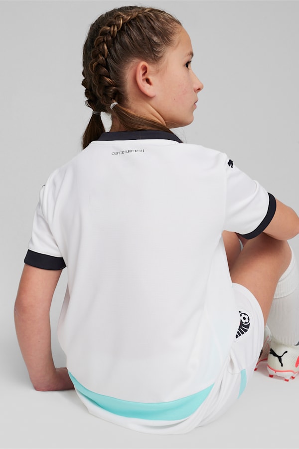 Austria 2024 Away Jersey Youth, PUMA White-Electric Peppermint, extralarge