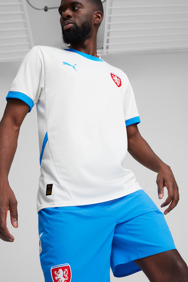 Czech Republic 2024 Away Jersey Men, PUMA White-Ignite Blue, extralarge