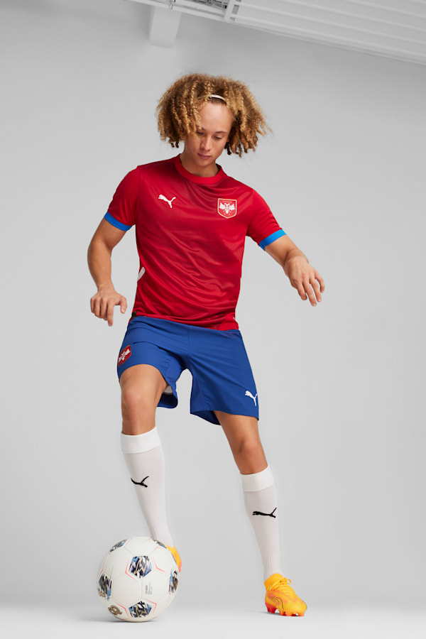 Serbia 2024 Home Jersey Men, Dark Cherry-PUMA Team Royal, extralarge