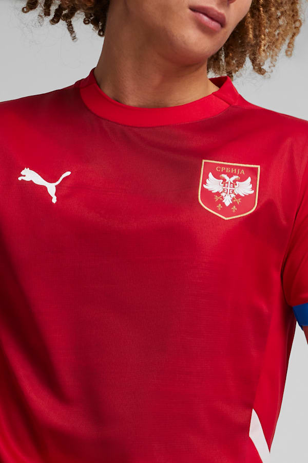 Serbia 2024 Home Jersey Men, Dark Cherry-PUMA Team Royal, extralarge