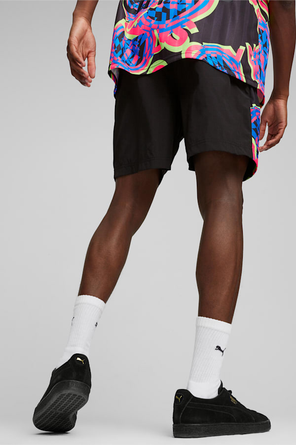 Manchester City FtblNrgy Woven Short, PUMA Black-Sunset Glow, extralarge