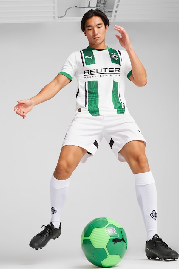 Borussia Mönchengladbach 24/25 Home Jersey Men, PUMA White-Archive Green, extralarge