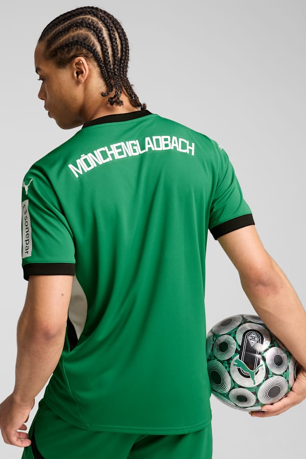 Borussia Mönchengladbach 24/25 Away Jersey Men, Archive Green-PUMA White, extralarge