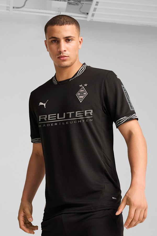 Borussia Mönchengladbach 24/25 Third Jersey Men, PUMA Black-Puma Aged Silver, extralarge