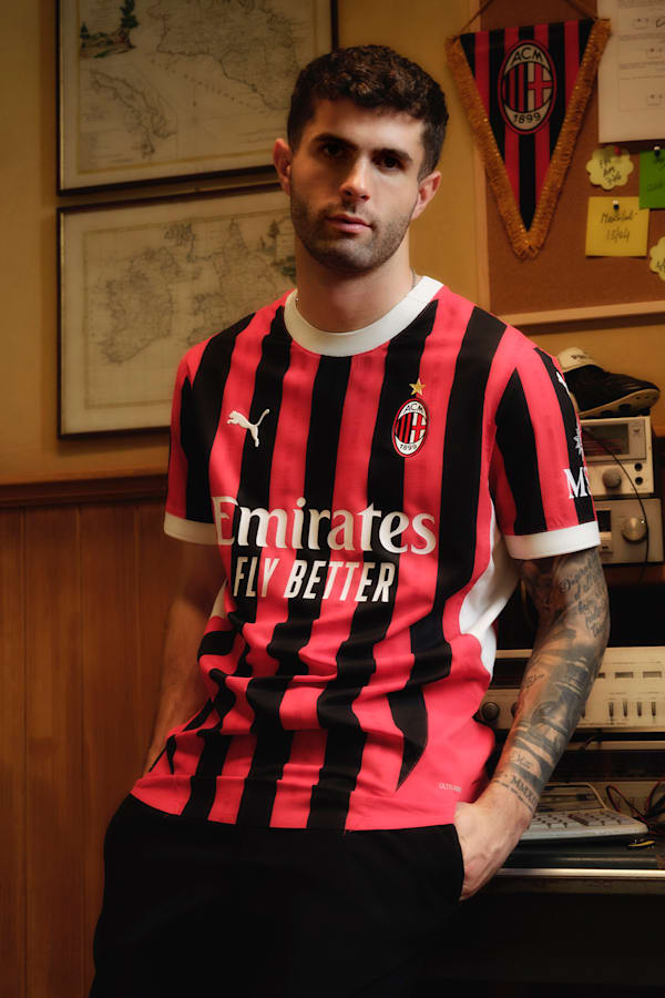 AC Milan 24/25 Authentic Home Jersey Men, For All Time Red-PUMA Black, extralarge