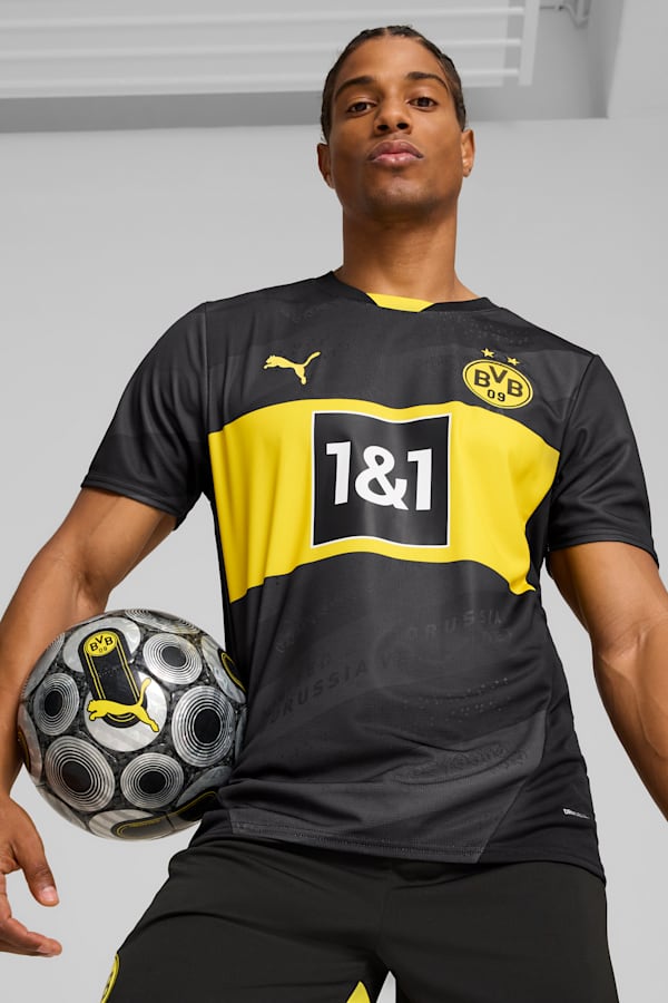 Borussia Dortmund 24/25 Away Jersey Men, PUMA Black-Faster Yellow, extralarge