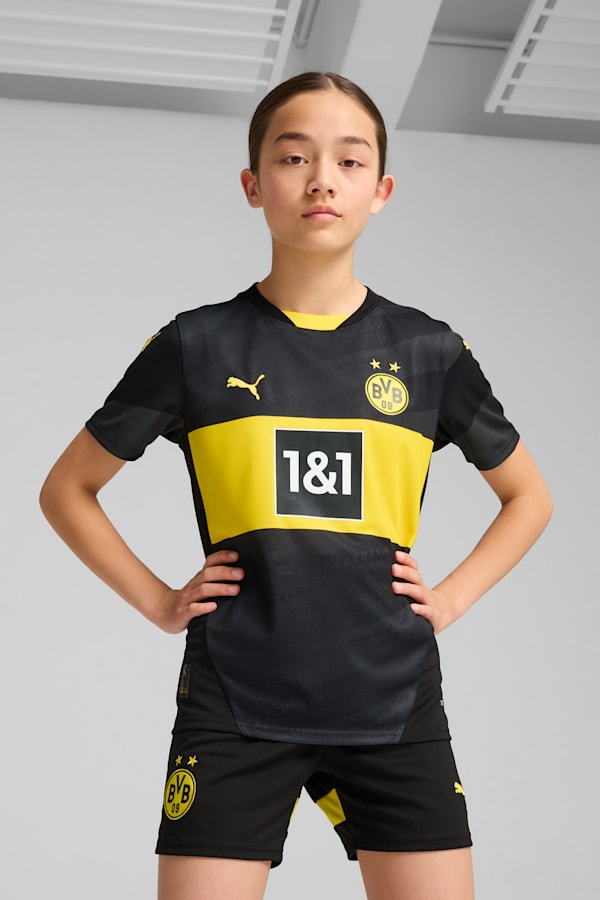 Borussia Dortmund 24/25 Away Jersey Youth, PUMA Black-Faster Yellow, extralarge