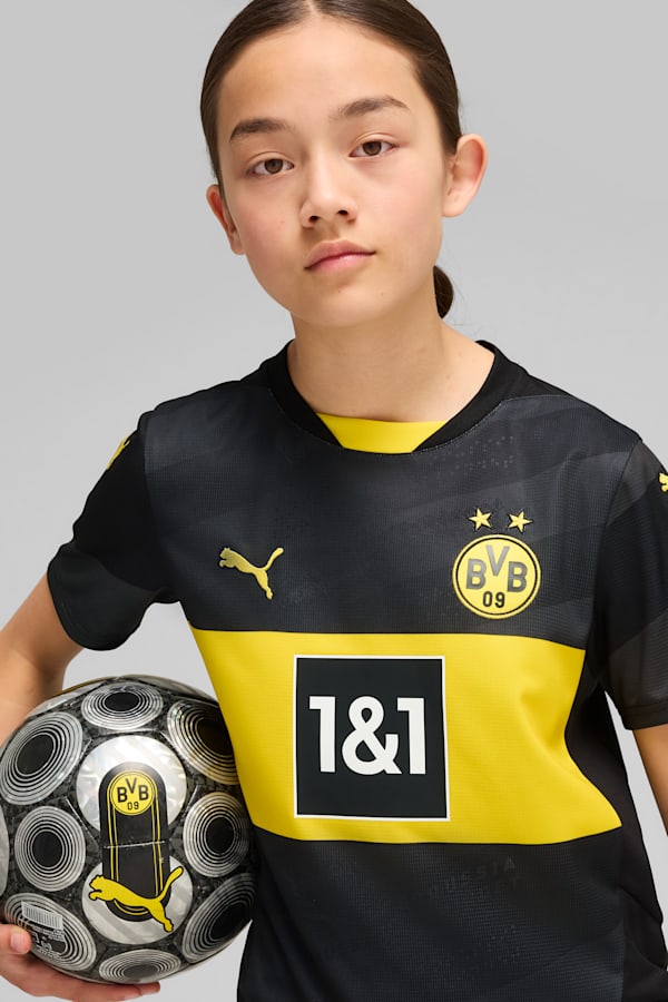 Borussia Dortmund 24/25 Away Jersey Youth, PUMA Black-Faster Yellow, extralarge