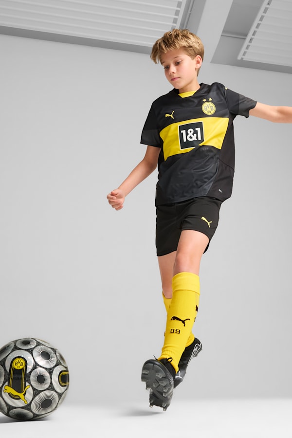 Borussia Dortmund 24/25 Away Jersey Youth, PUMA Black-Faster Yellow, extralarge