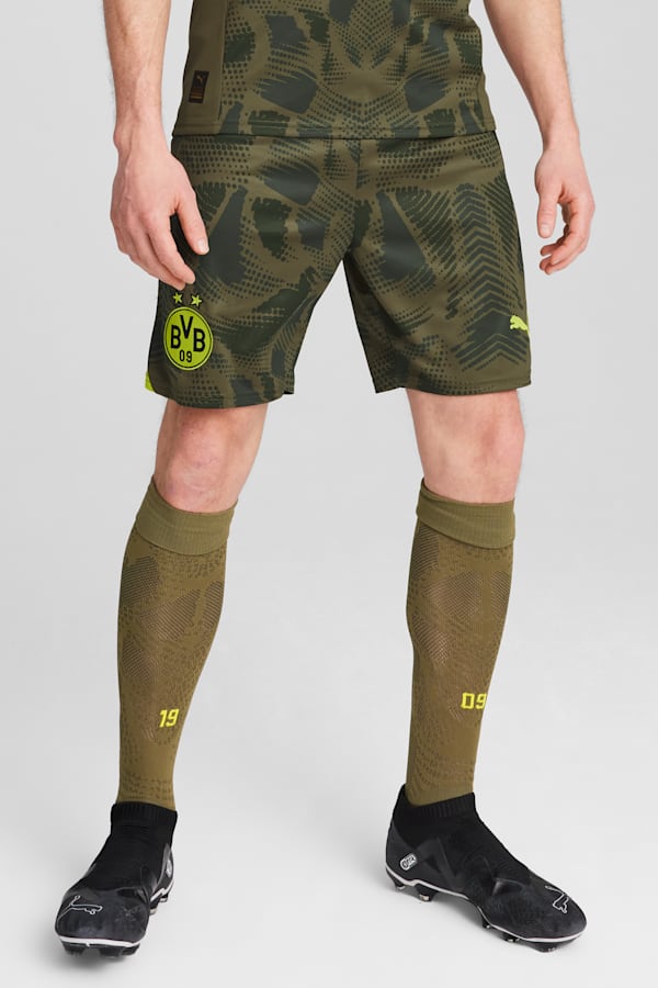 Borussia Dortmund 24/25 Goalkeeper Shorts Men, Olive Drab-Myrtle, extralarge