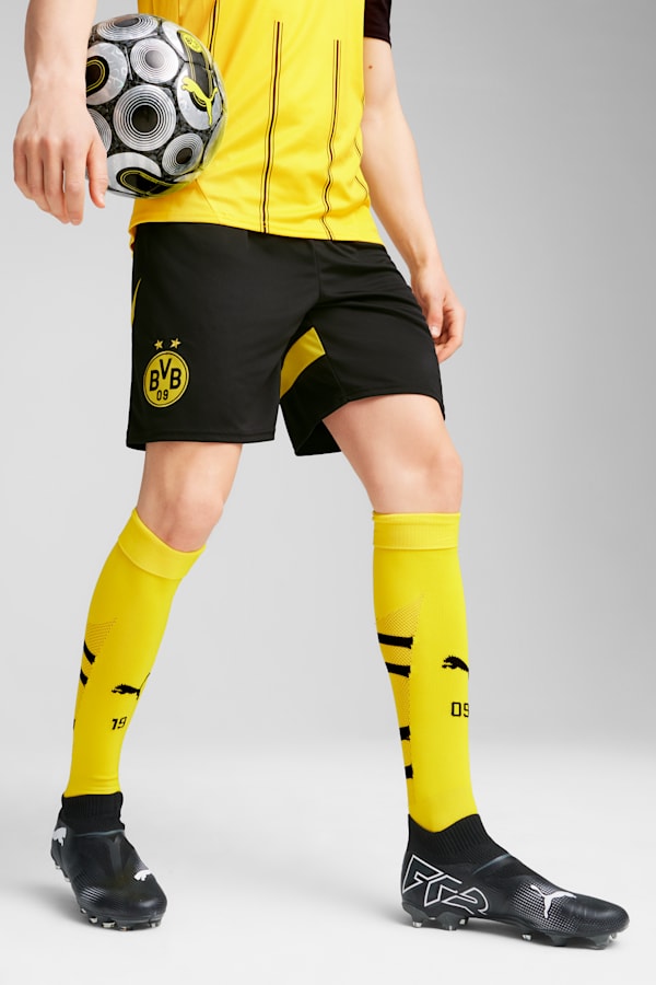 Borussia Dortmund 24/25 Shorts Men, PUMA Black-Faster Yellow, extralarge