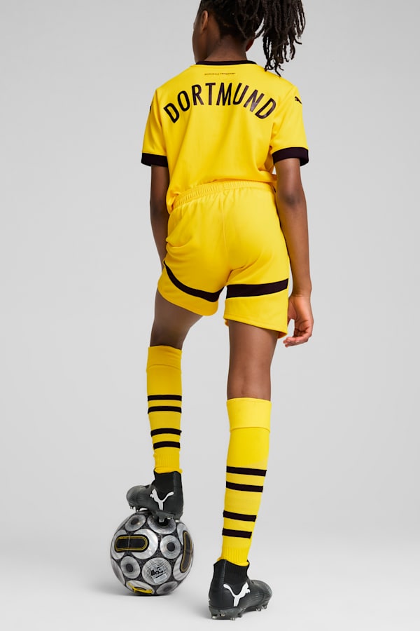 Borussia Dortmund 24/25 Shorts Youth, Faster Yellow-PUMA Black, extralarge