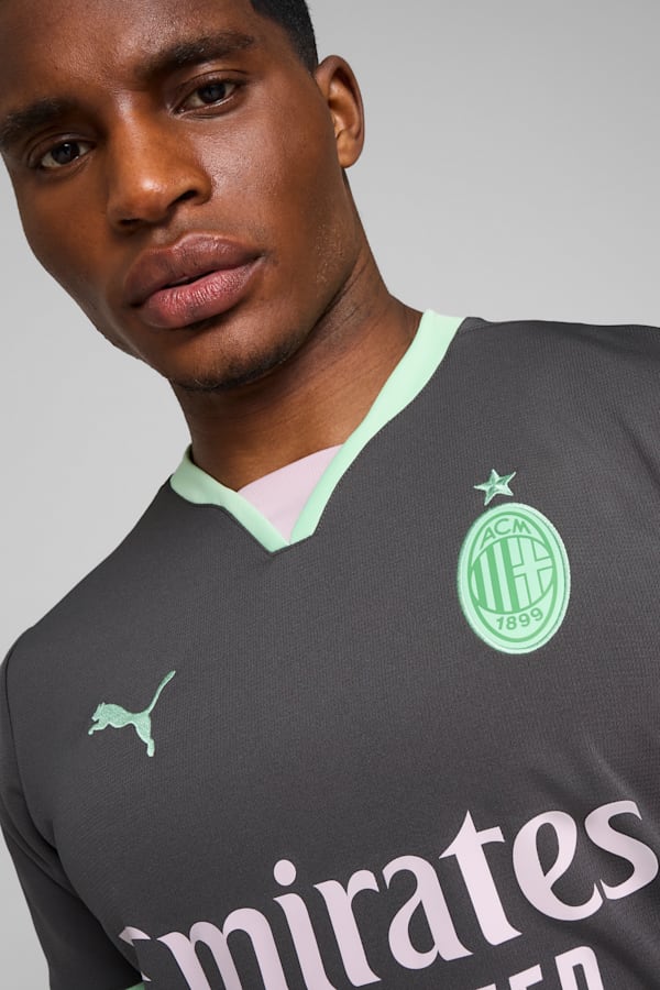 AC Milan 24/25 Third Jersey Men, Shadow Gray-Fresh Mint, extralarge