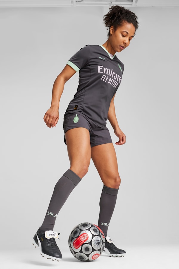 AC Milan 24/25 Third Jersey Women, Shadow Gray-Fresh Mint, extralarge