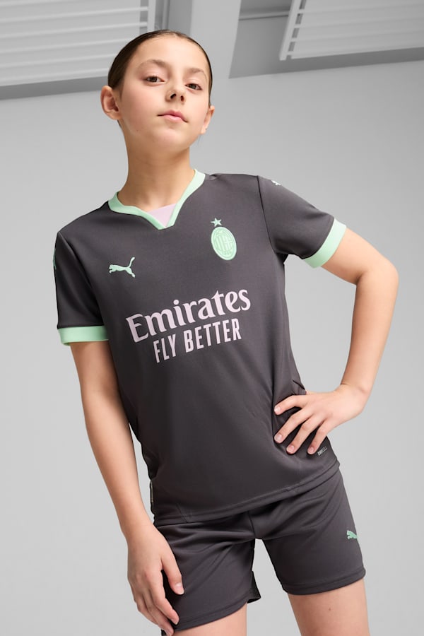 AC Milan 24/25 Third Jersey Youth, Shadow Gray-Fresh Mint, extralarge