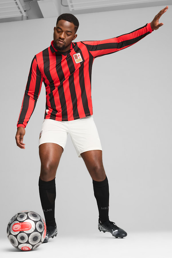 AC Milan 125th Anniversary Authentic Jersey Men, PUMA Black-For All Time Red, extralarge