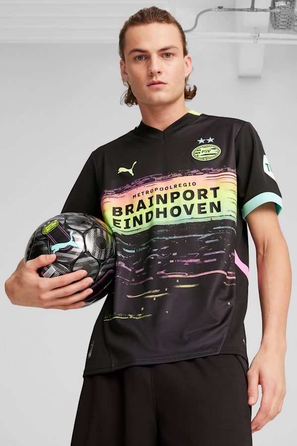 PSV Eindhoven 24/25 Away Jersey Men, PUMA Black-Yellow Alert, extralarge