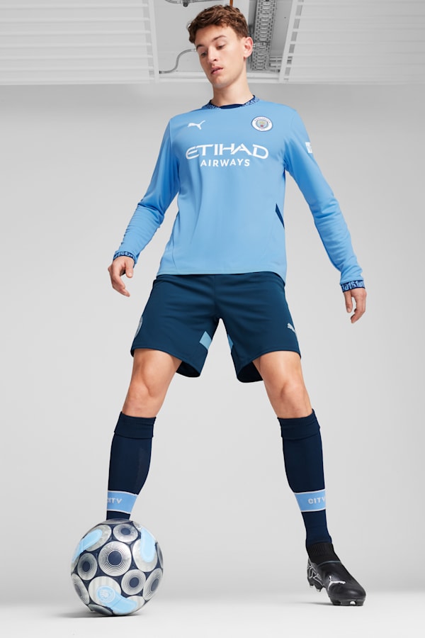 Manchester City 24/25 Home Long Sleeve Jersey Men, Team Light Blue-Marine Blue, extralarge-GBR