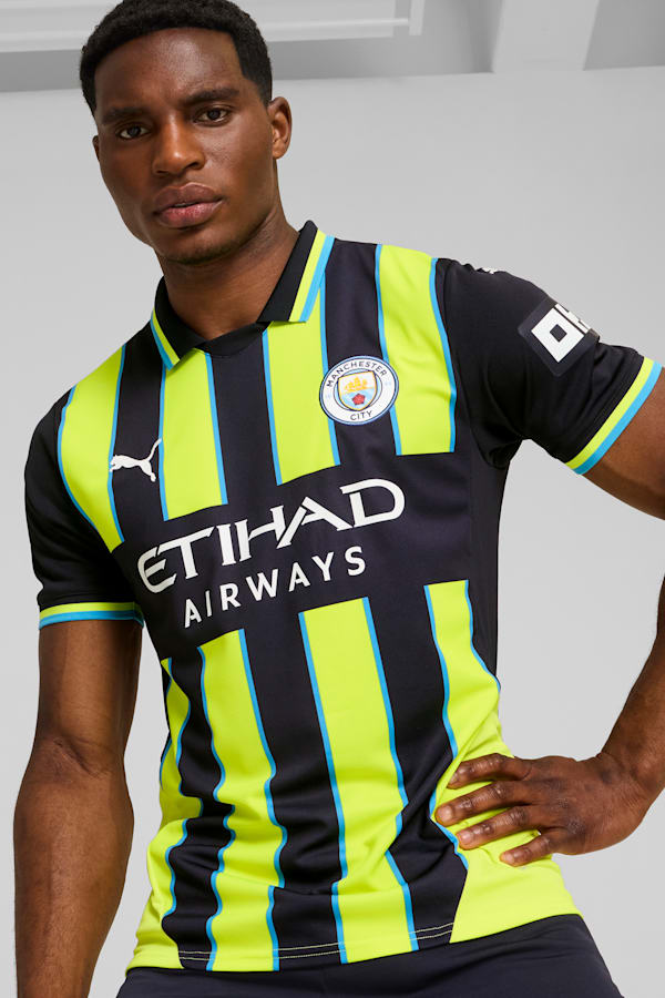 Manchester City 24/25 Away Jersey Men, New Navy-Yellow Glow, extralarge