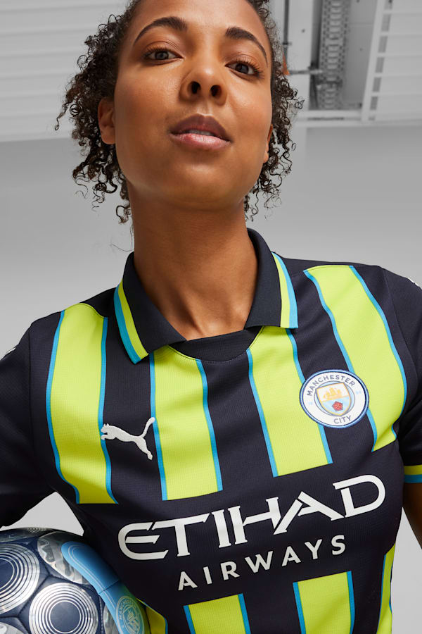 Manchester City 24/25 Away Jersey Women, New Navy-Yellow Glow, extralarge