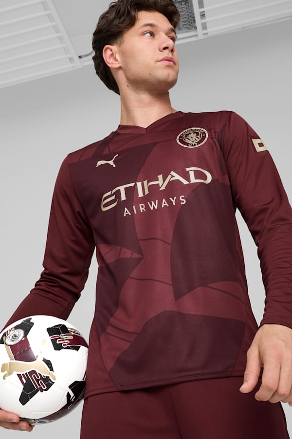 Manchester City 24/25 Third Long Sleeve Jersey Men, Dark Jasper, extralarge-GBR