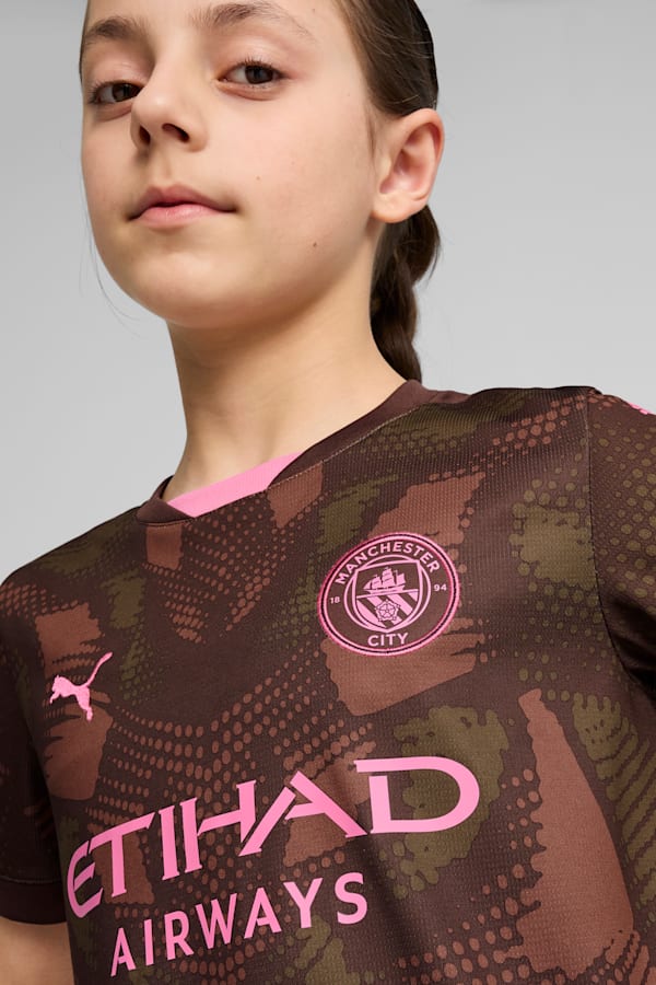 Manchester City 24/25 Goalkeeper Short Sleeve Jersey Youth, Espresso Brown-Wild Willow, extralarge