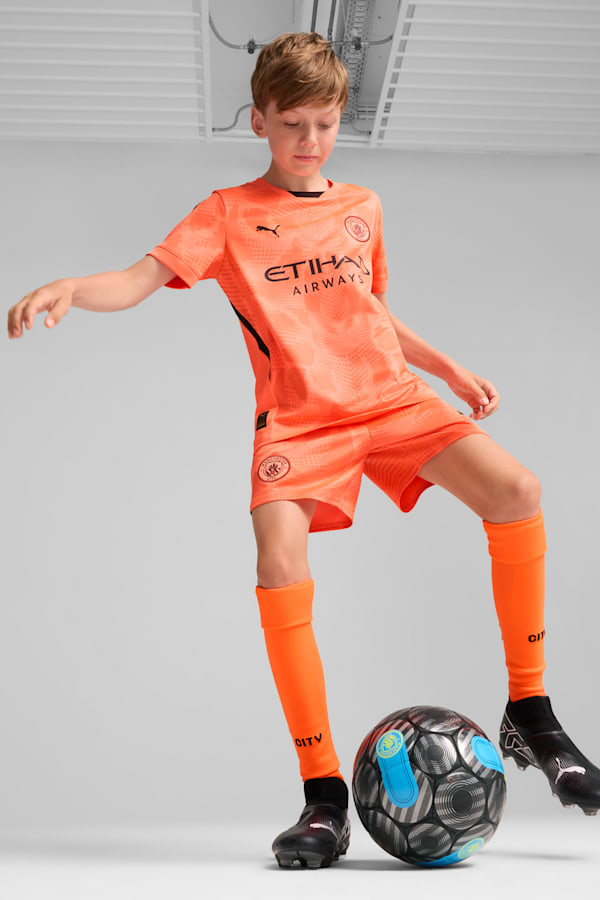 Manchester City 24/25 Goalkeeper Shorts Youth, Neon Sun, extralarge