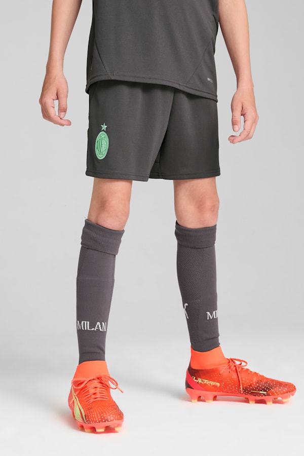 AC Milan 24/25 Shorts Youth, Shadow Gray-Fresh Mint, extralarge