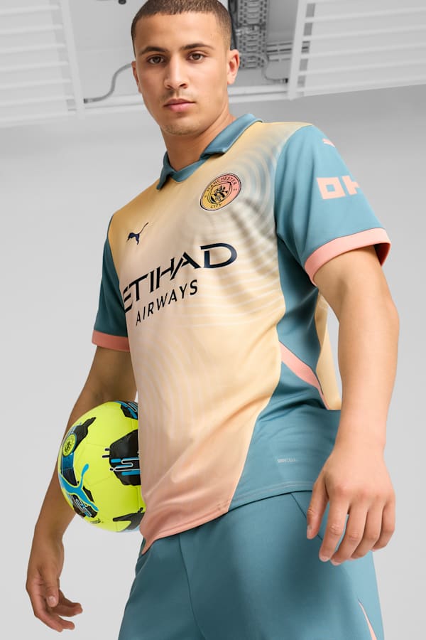 Manchester City 24/25 Fourth Jersey Men, Rosebay-Bold Blue, extralarge