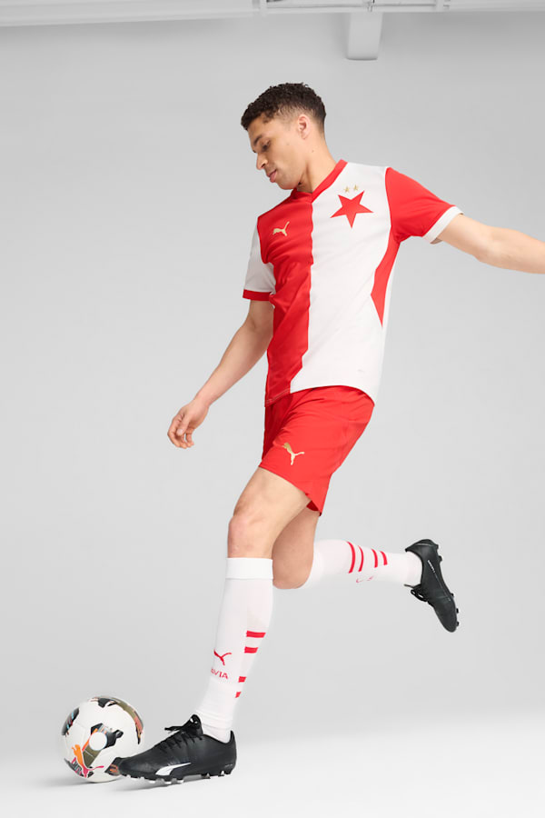 SK Slavia Praha 24/25 Home Jersey Men, PUMA White-PUMA Red, extralarge