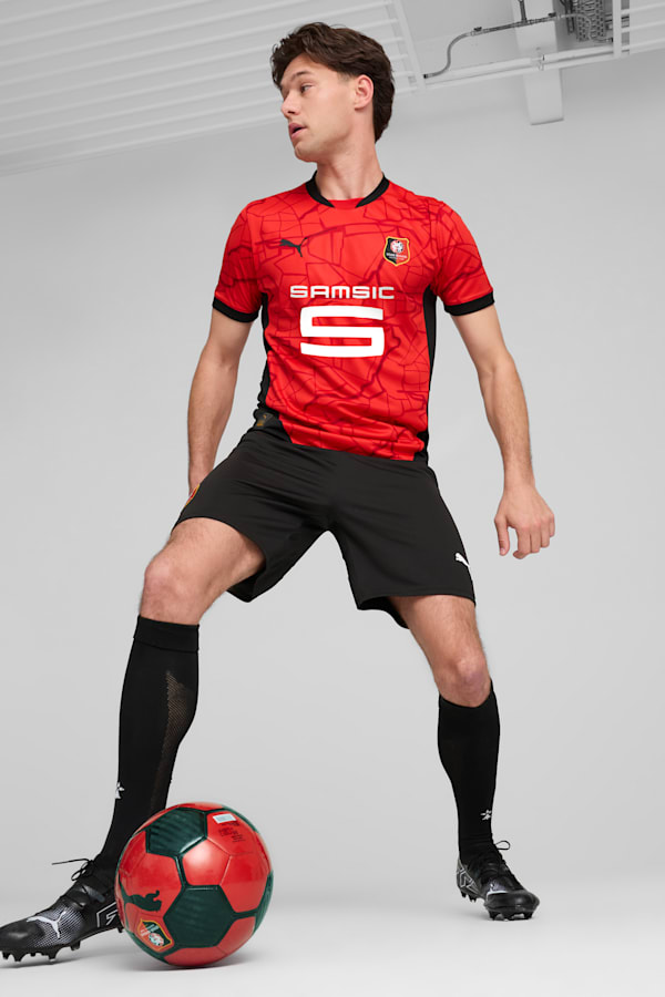 Stade Rennais F.C. 24/25 Home Jersey Men, PUMA Red-PUMA Black, extralarge