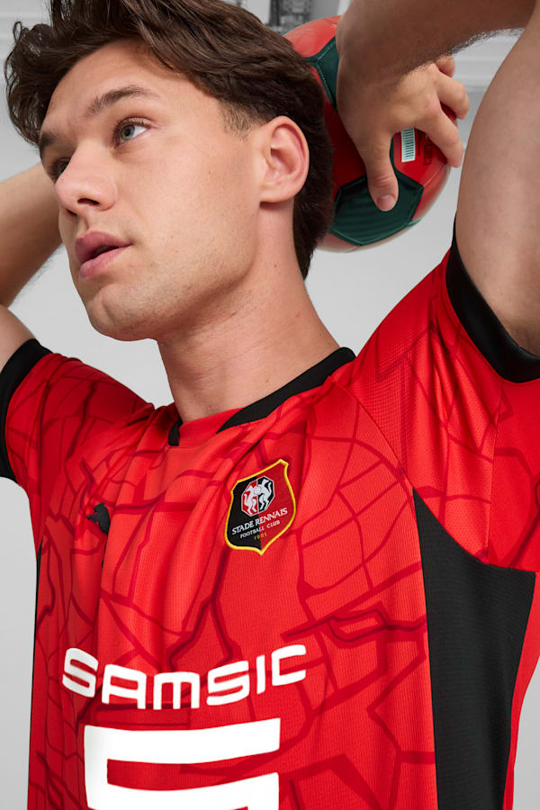 Stade Rennais F.C. 24/25 Home Jersey Men, PUMA Red-PUMA Black, extralarge