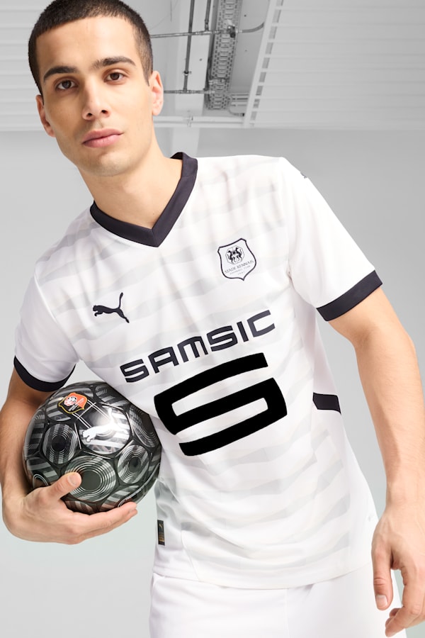 Stade Rennais F.C. 24/25 Away Jersey Men, PUMA White-PUMA Black, extralarge