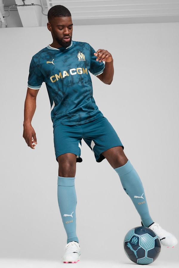 Olympique de Marseille 24/25 Away Jersey Men, Ocean Tropic-Bold Blue, extralarge