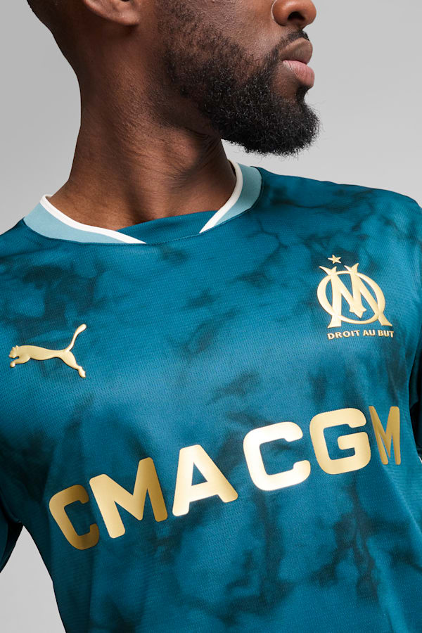 Olympique de Marseille 24/25 Away Jersey Men, Ocean Tropic-Bold Blue, extralarge