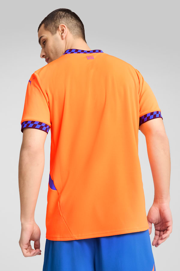 Olympique de Marseille 24/25 Third Jersey Men, Fluro Orange Pes-Cayenne Pepper-Racing Blue, extralarge