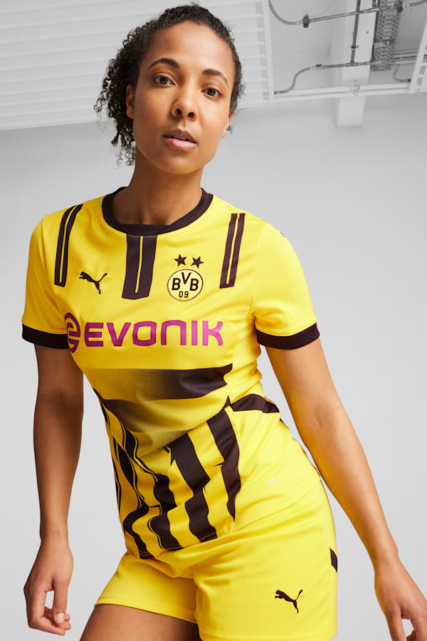 Borussia Dortmund 24/25 Cup Jersey Women, Faster Yellow-PUMA Black, extralarge