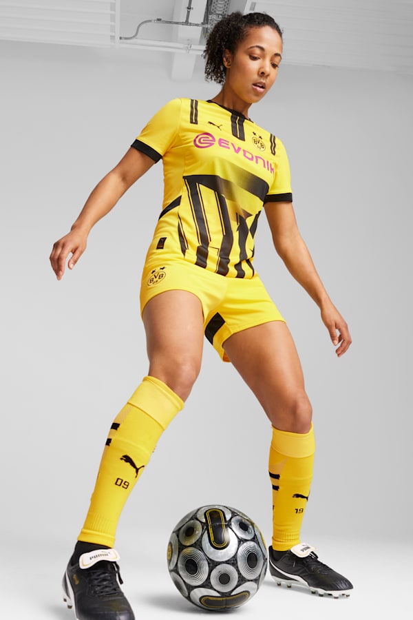 Borussia Dortmund 24/25 Cup Jersey Women, Faster Yellow-PUMA Black, extralarge