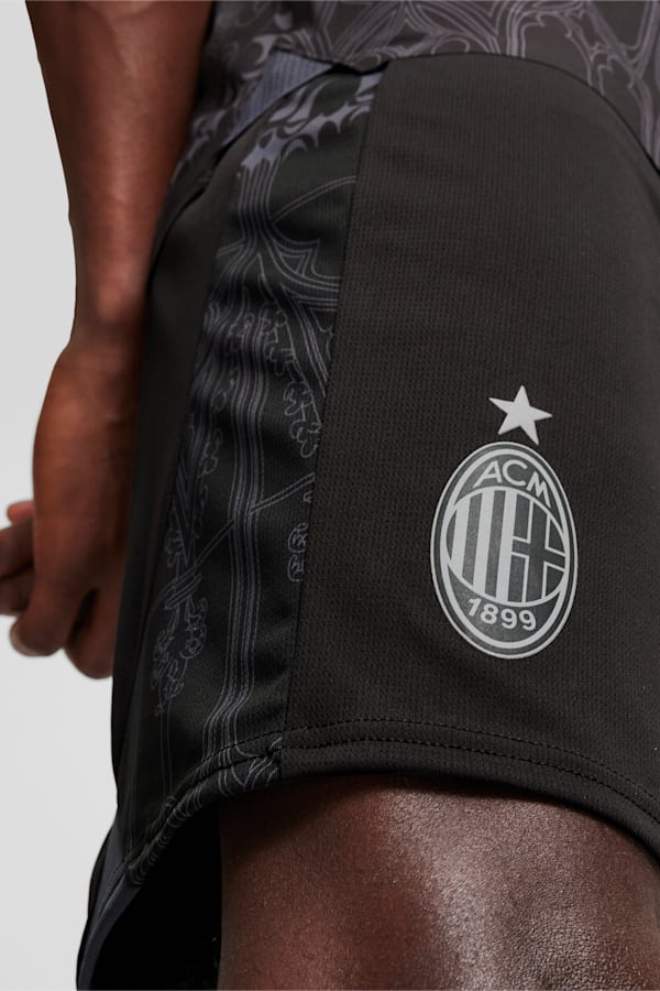 AC MILAN x PLEASURES Football Shorts, PUMA Black-Asphalt, extralarge