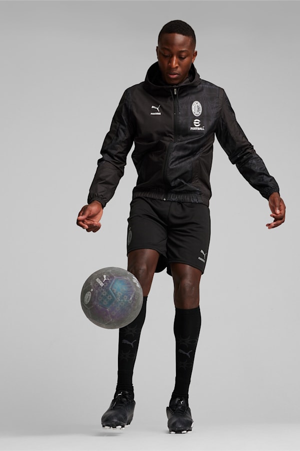 AC MILAN x PLEASURES Men's Football Pre-match Jacket, PUMA Black, extralarge