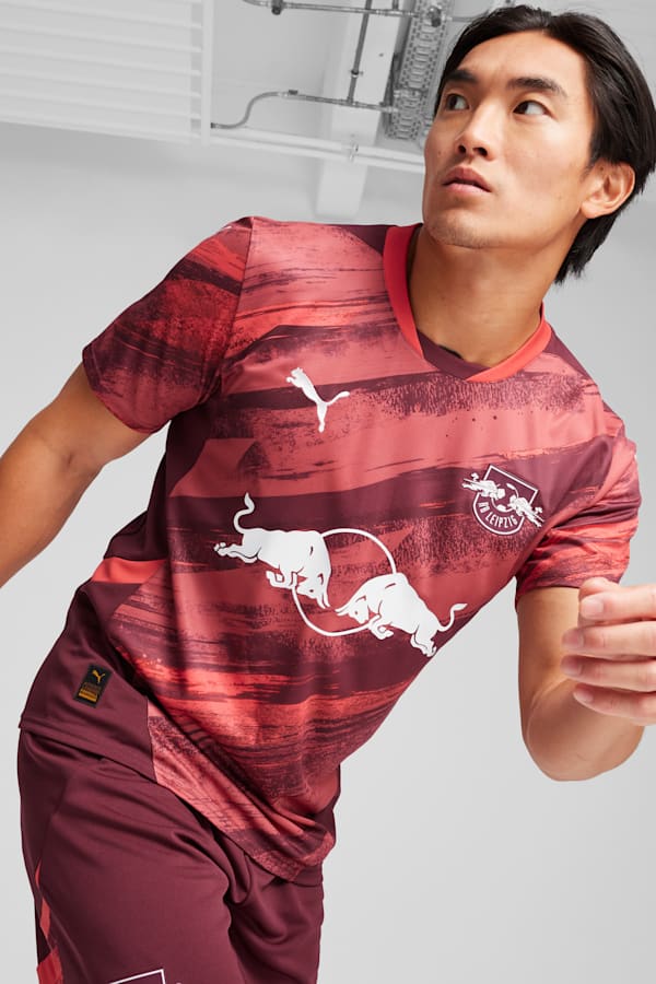 RB Leipzig 24/25 Away Jersey Men, Dark Jasper-Active Red, extralarge