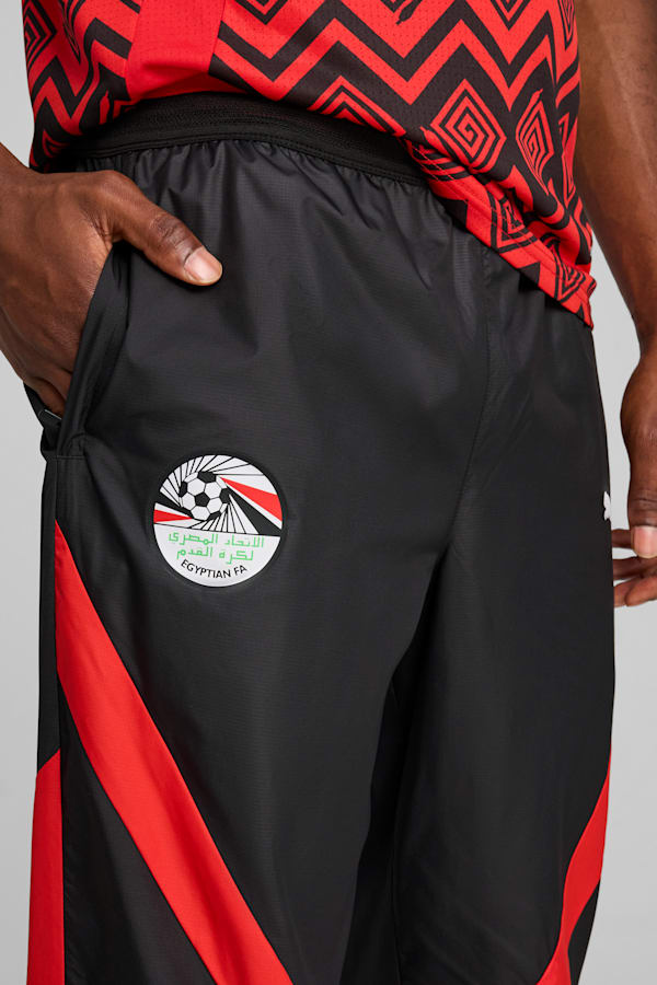 Egypt Pre-match Woven Pants Men, PUMA Black-PUMA Red, extralarge