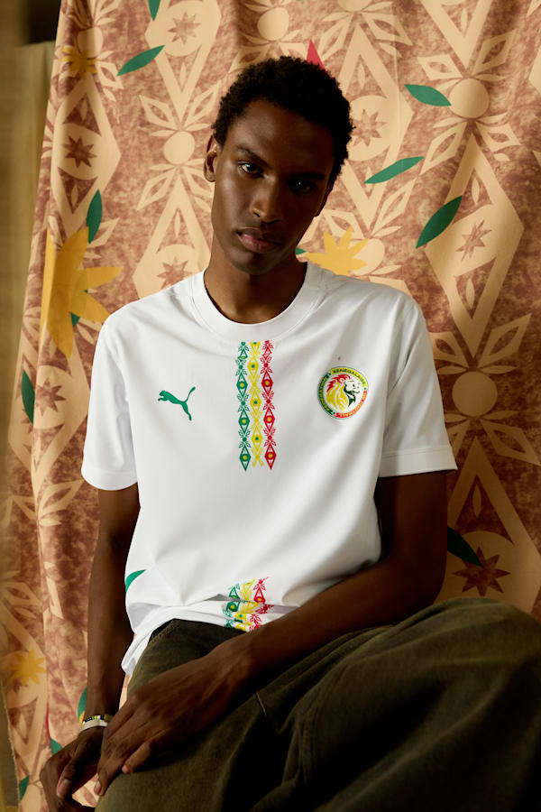 Senegal 2025 Home Jersey Men, PUMA White-Sport Green, extralarge
