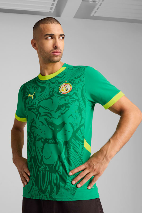 Senegal 2025 Away Jersey Men, Sport Green-Electric Lime, extralarge