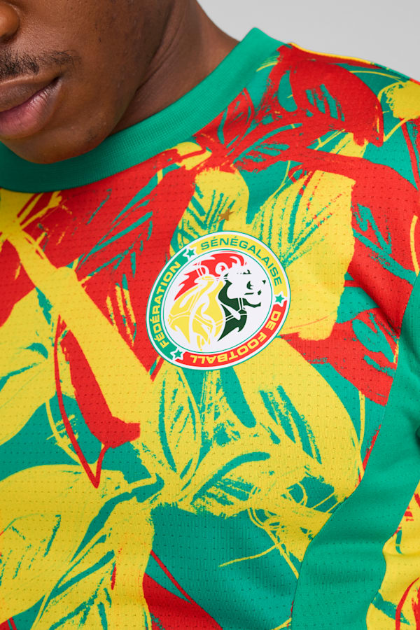 Senegal 2025 Pre-match Jersey Men, Sport Green-Faster Yellow-PUMA Red, extralarge
