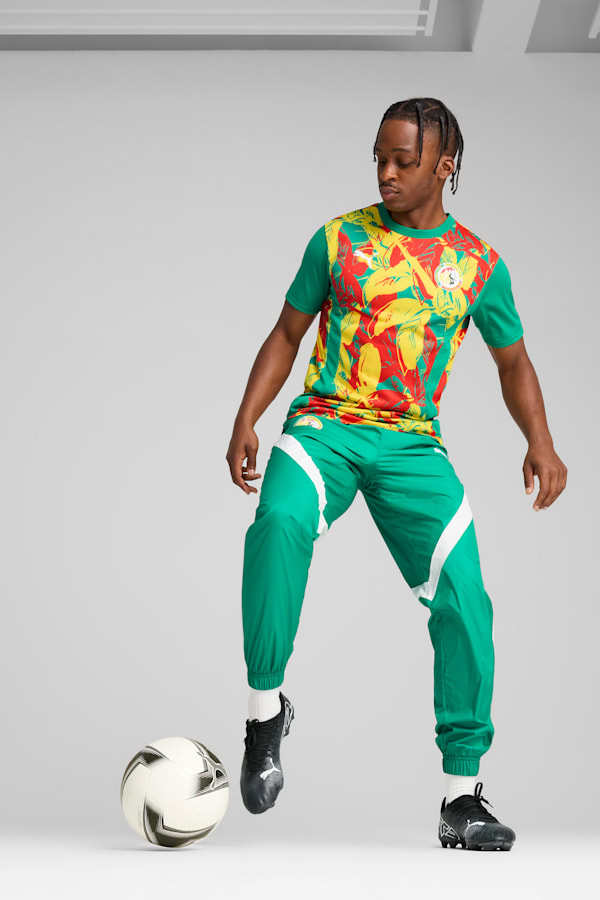 Senegal 2025 Pre-match Jersey Men, Sport Green-Faster Yellow-PUMA Red, extralarge