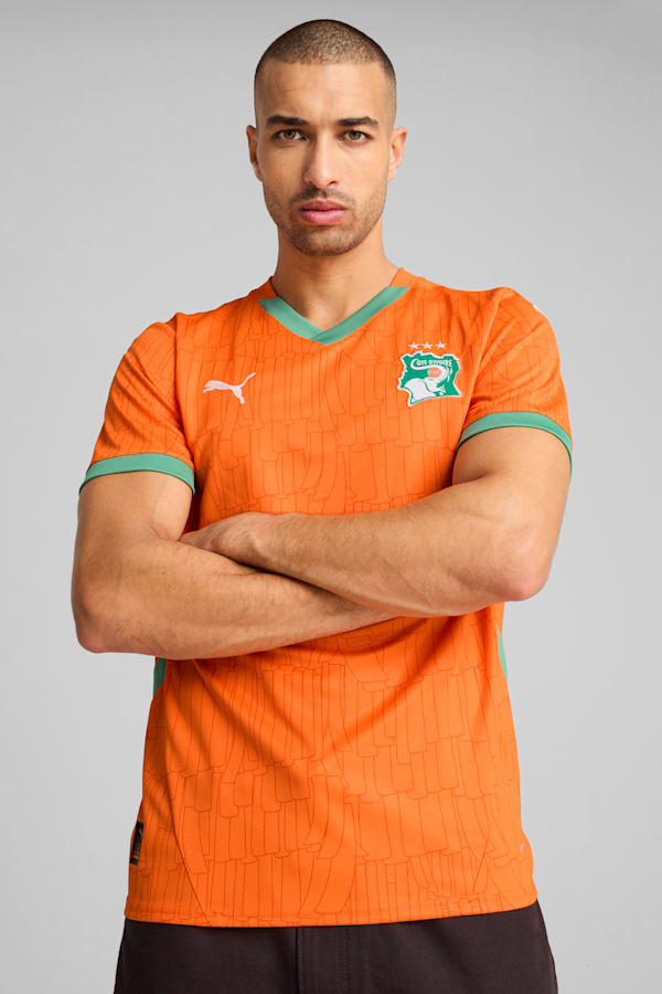 Côte d'Ivoire 2025 Home Jersey Men, Rickie Orange-Jade Frost, extralarge
