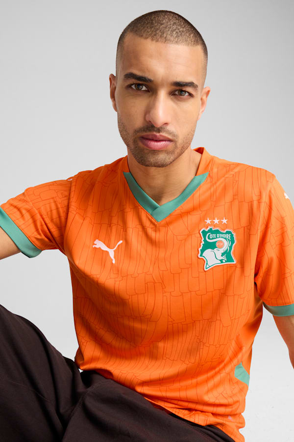 Côte d'Ivoire 2025 Home Jersey Men, Rickie Orange-Jade Frost, extralarge